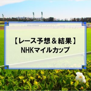 「NHKマイルカップ 2019」の予想と結果
